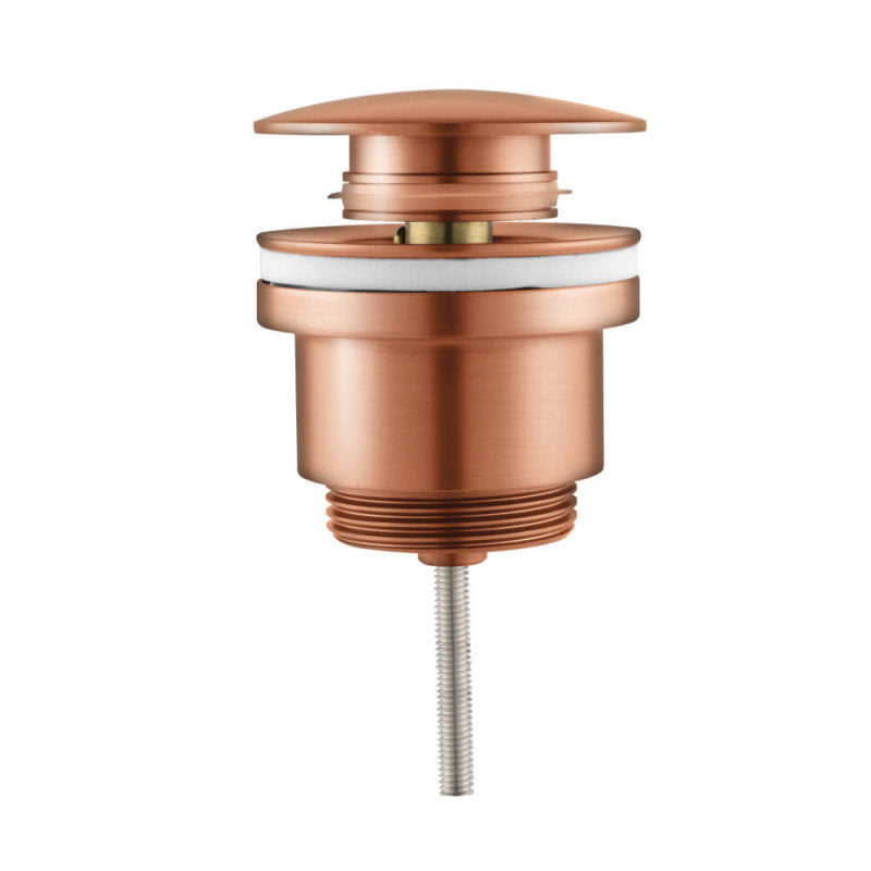 Ablaufgarnitur mit Überlauf 1 1/4" Kupfer gebürstet