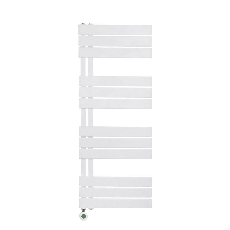 Elektrischer Handtuchheizkörper Paneel Anschluss links weiß 1200x500 (HxB) 593W