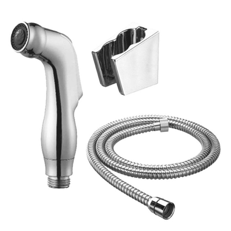 Bidet Handbrause mit Wandhalterung Hygienedusche Kunststoff chrom 120 cm