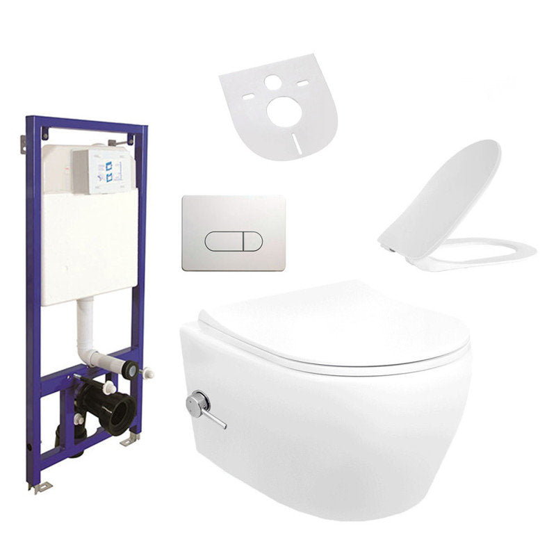 Spülrandloses Wand Hänge WC Set Vorwandelement Taharet Toilette Randlos NEU OVP