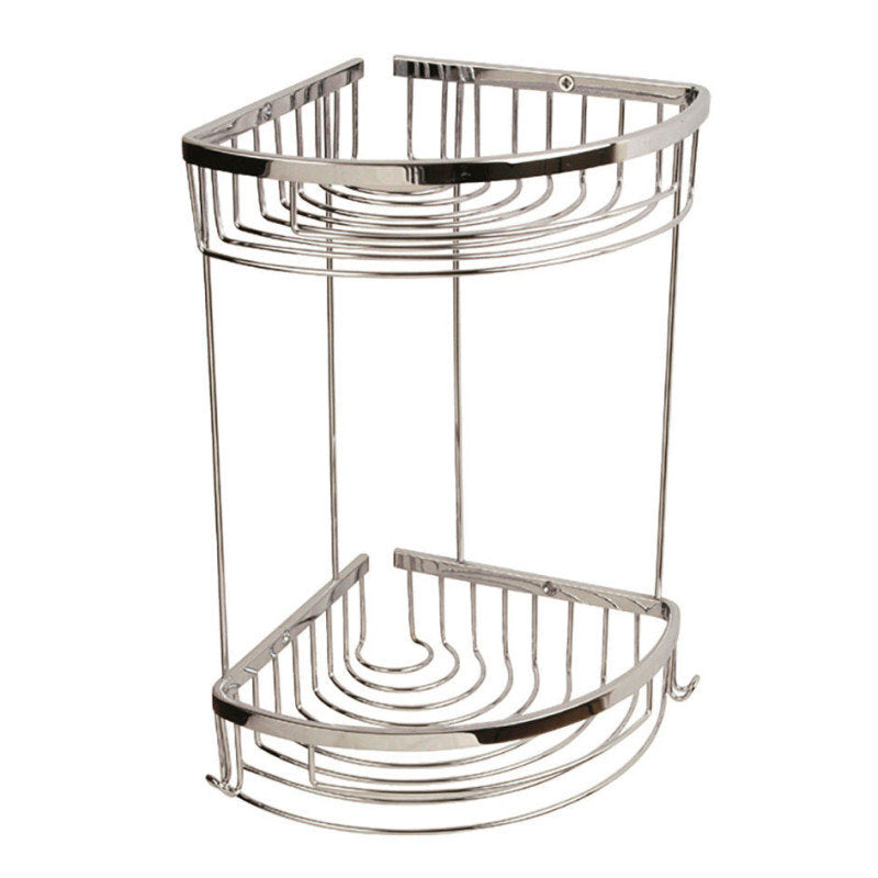 Duschablage Winkel Doppel 18 x 18 cm Chrom