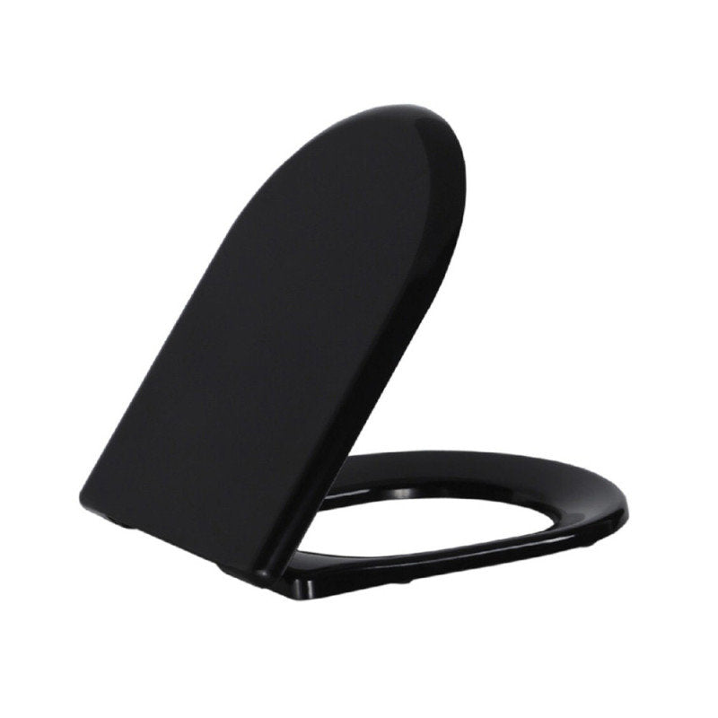 WC Sitz flach  Absenkautomat Softclose Schwarz matt