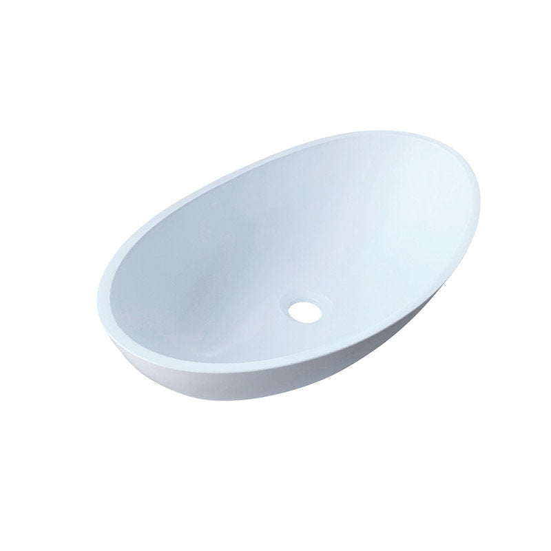 Mineralguss Aufsatzwaschbecken (BxTxH - 55,5cm x 31,5