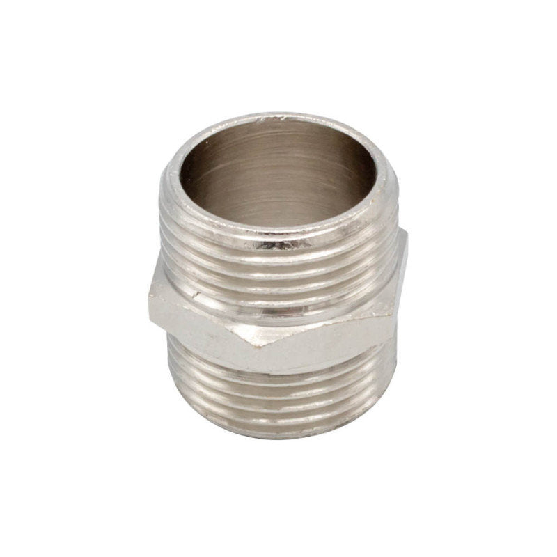 Messing Anschlussnippel vernickelt 1" AG AG