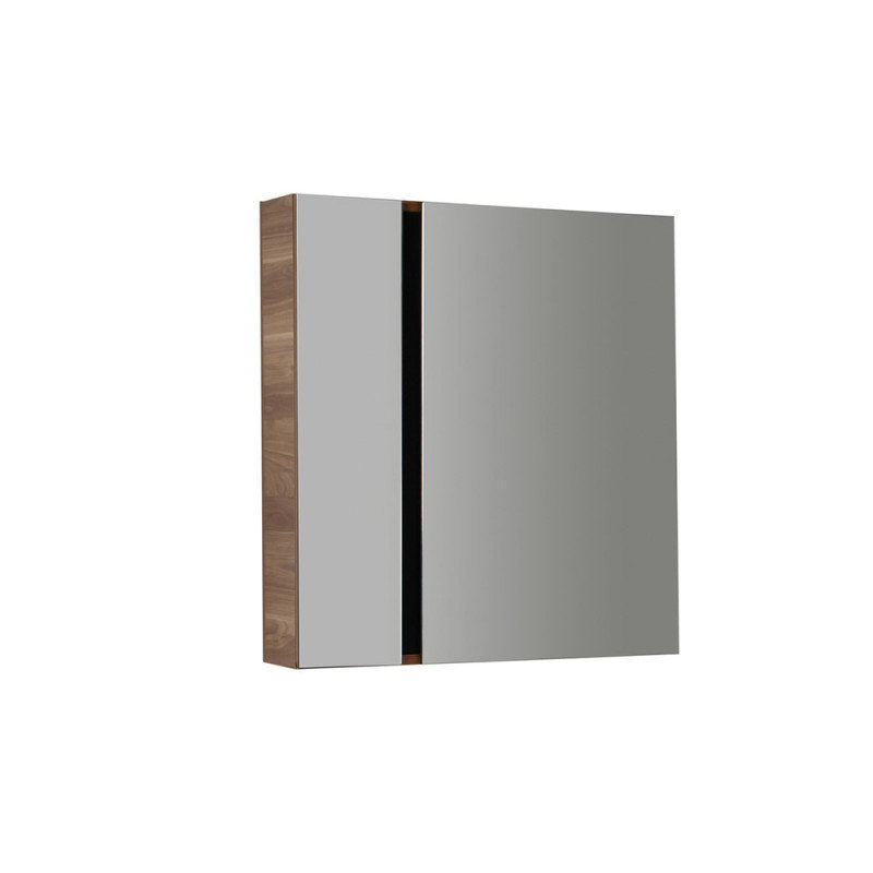 Badezimmer Spiegelschrank Nussbaum-Schwarz 780x800x170 mm