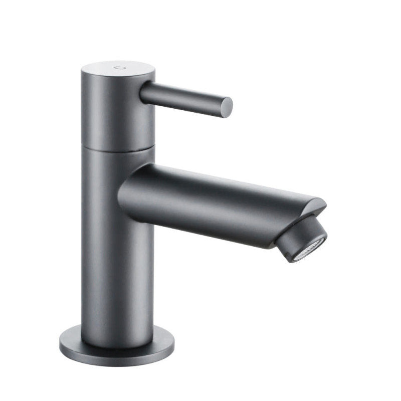 Kaltwasserhahn Grau gebürstet 1/2"