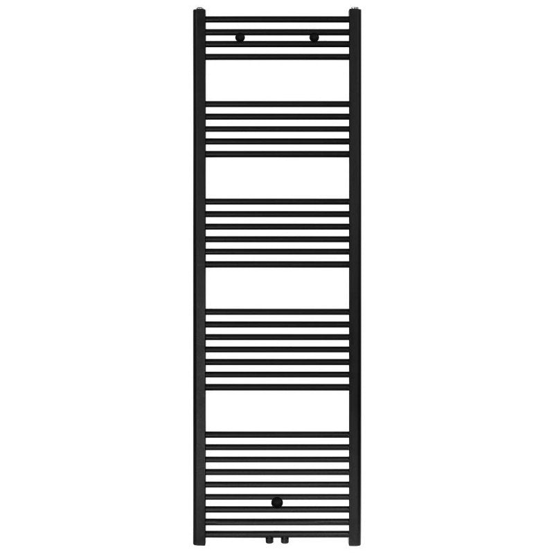 Badheizkörper - Mittelanschluss Schwarz matt gebürstet - 1800 x 600 (HxB) - 944W