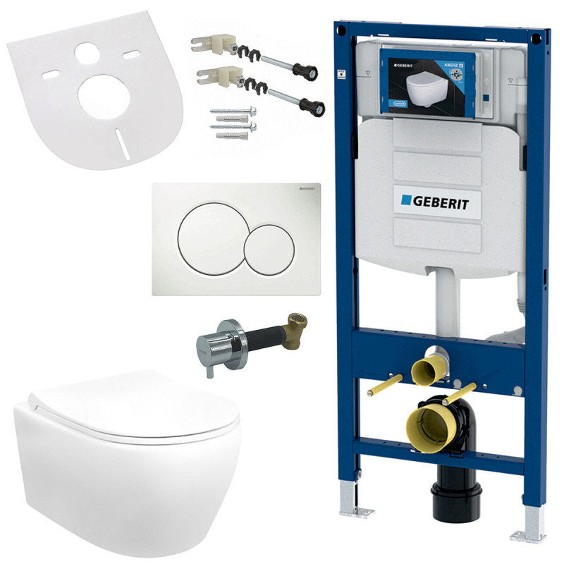 Hänge Wand Dusch WC Spülrandlos Toilette Bidet Ventil Vorwandele