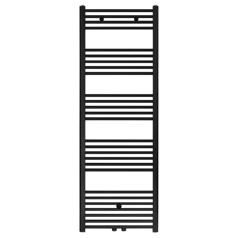Badheizkörper Mittelanschluss Schwarzmatt gebürstet - 1600x600 mm - 828w
