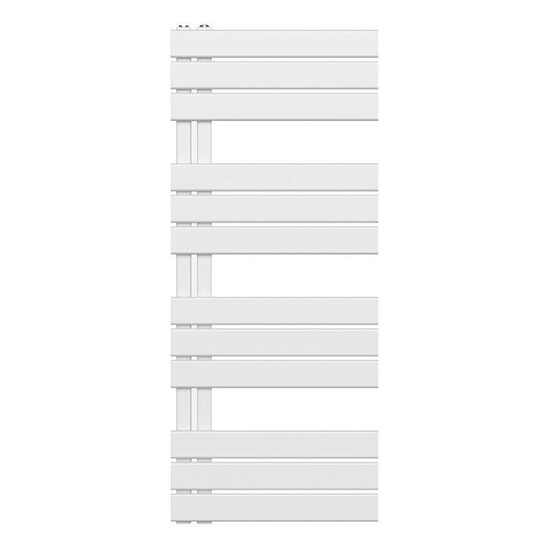 Handtuchheizkörper/Badheizkörper Paneel Anschluss linksseitig weiß 1200x500 593W