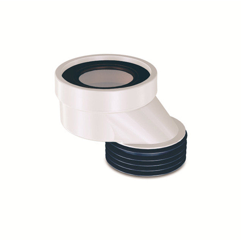 WC Anschlußstutzen Exzentrischer Anschluss Abfluss Rohr Versatz Stutzen ø90 60mm