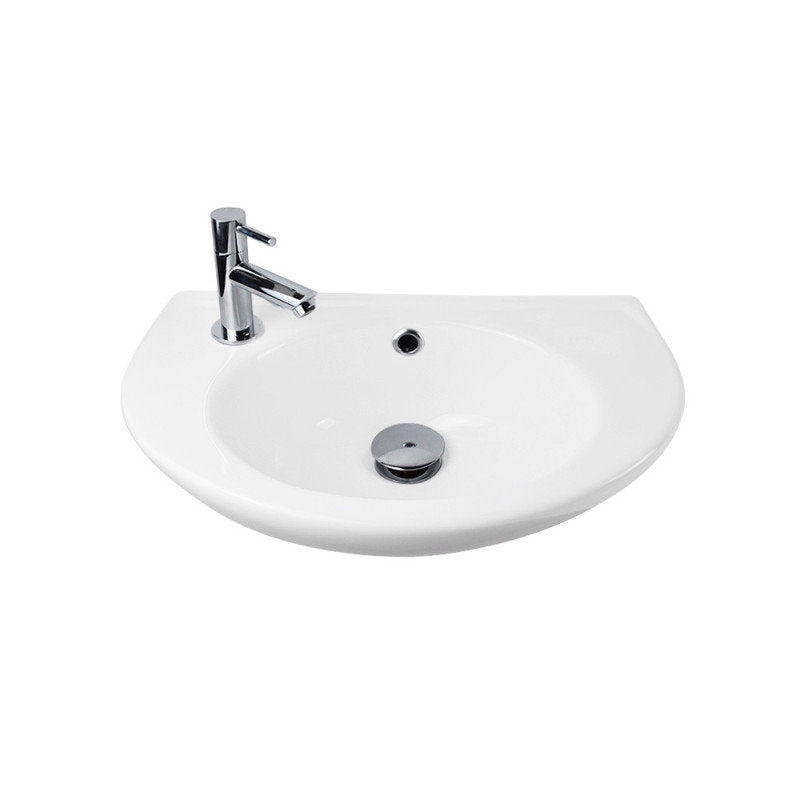 Waschbecken Armaturloch links 29x45cm