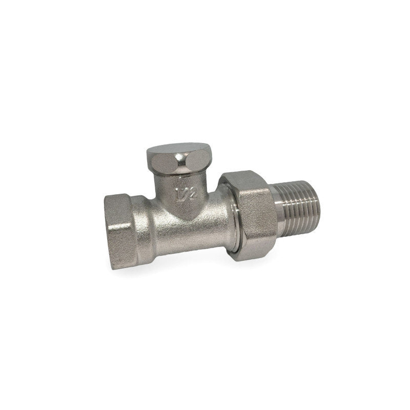Thermostatventil Rücklaufverschraubung 1/2" Zoll Durchgang Ventil für Heizkörper