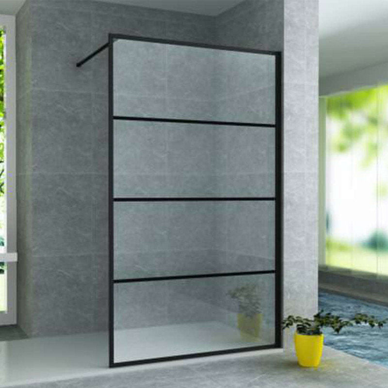 Duschwand Teko schwarz matt Streifen 120x200 8mm