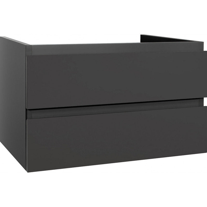 Badezimmer Unterschrank 100 cm Grau hochglanz