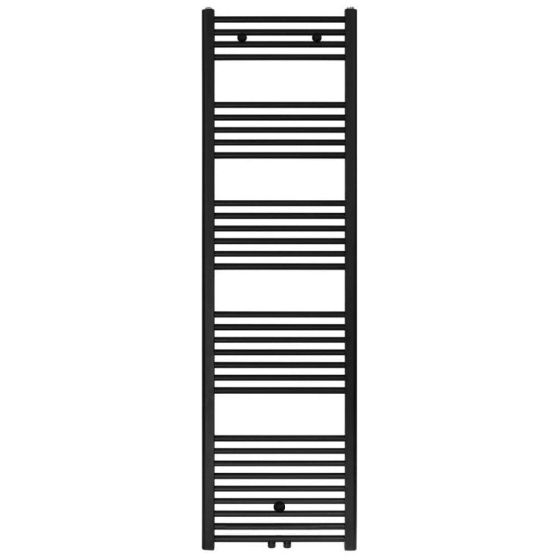 Badheizkörper Mittelanschluss Schwarz matt gebürstet - 1800 x 400 (HxB) -