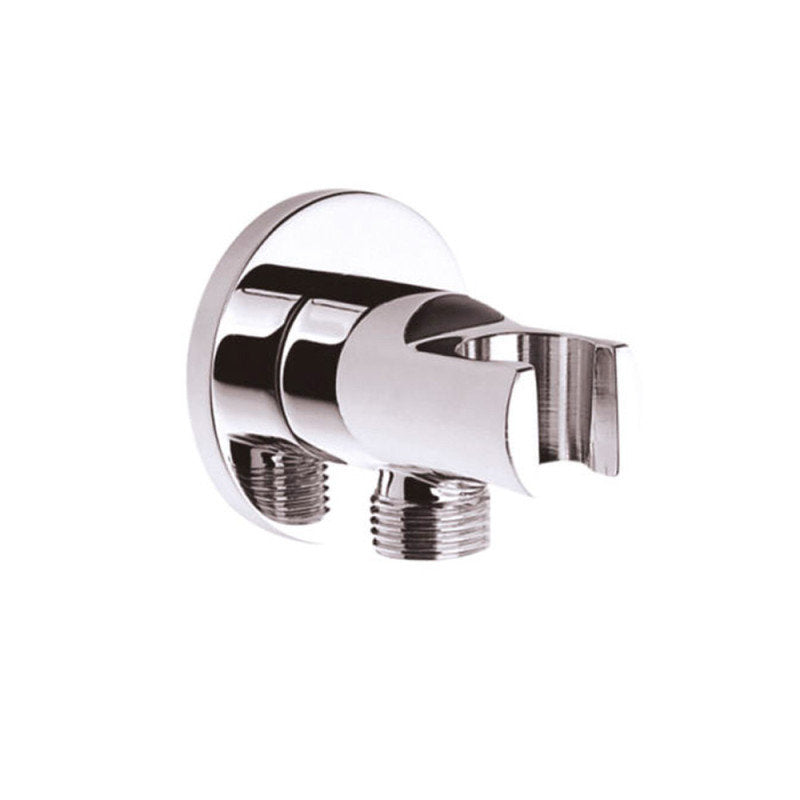 Wandanschlussbogen mit Brausehalter und Schlauchanschluss verchromt 1/2“ x 1/2"