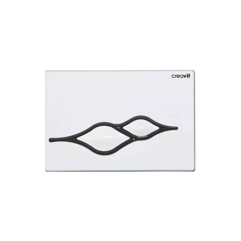 WC Betätigungsplatte 2-Mengen-Spülung Weiß-Schwarz