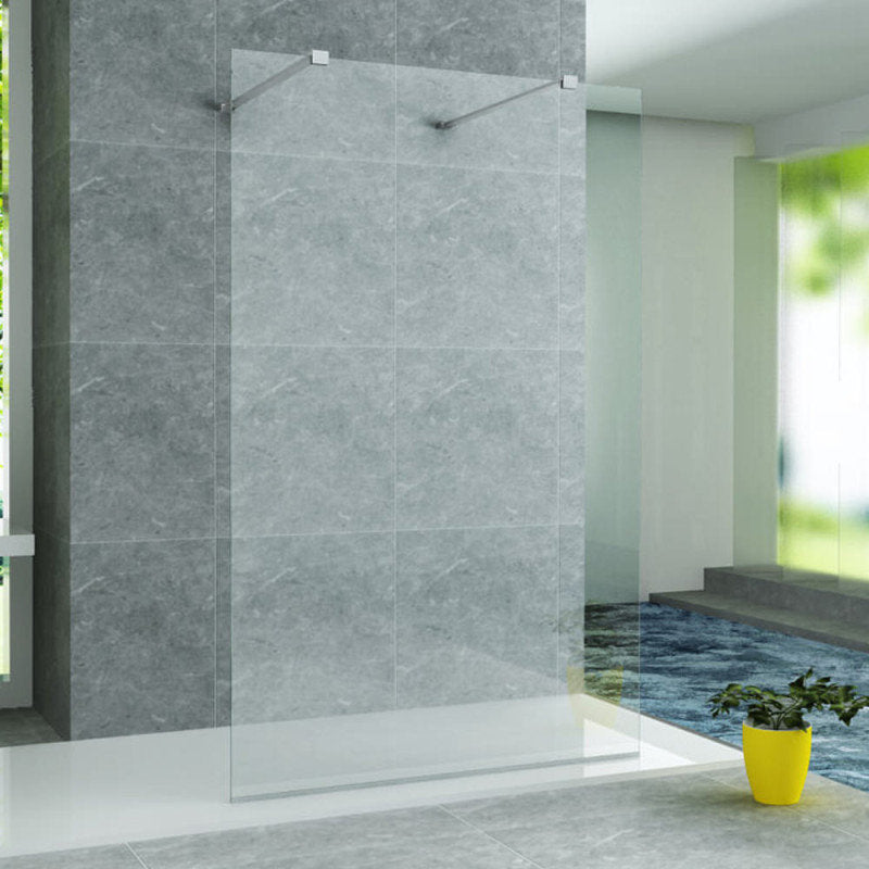 Eco Walk- In Duschwand Mit 2 Haltestangen Klarglas 8 mm (BxH) 1200x2000mm