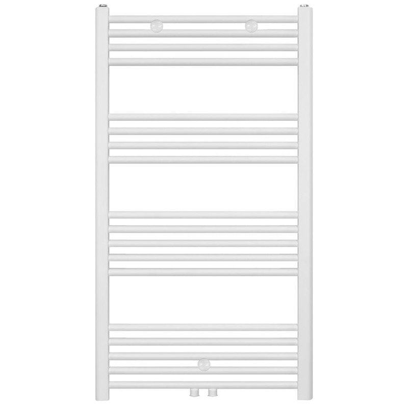 Badheizkörper Mittelanschluss Weiß gebürstet - 1100x600 mm - 558w