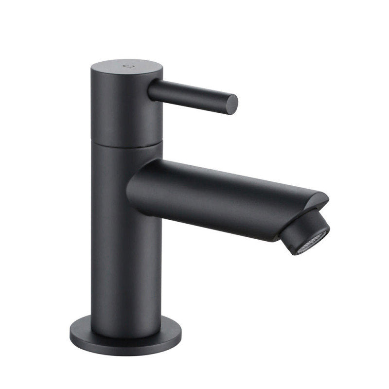 Waschtischarmatur Kaltwasserhahn Schwarz matt