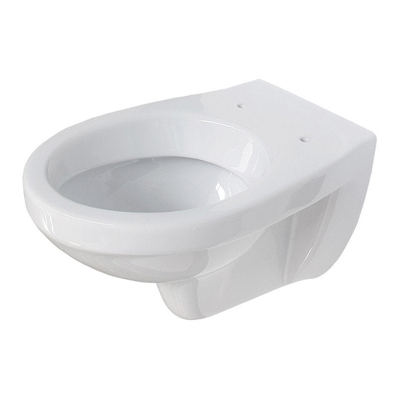 Design Hänge Wand WC Toilette Keramik (Rosen Stern) - Tiefspüler NEU Weiß