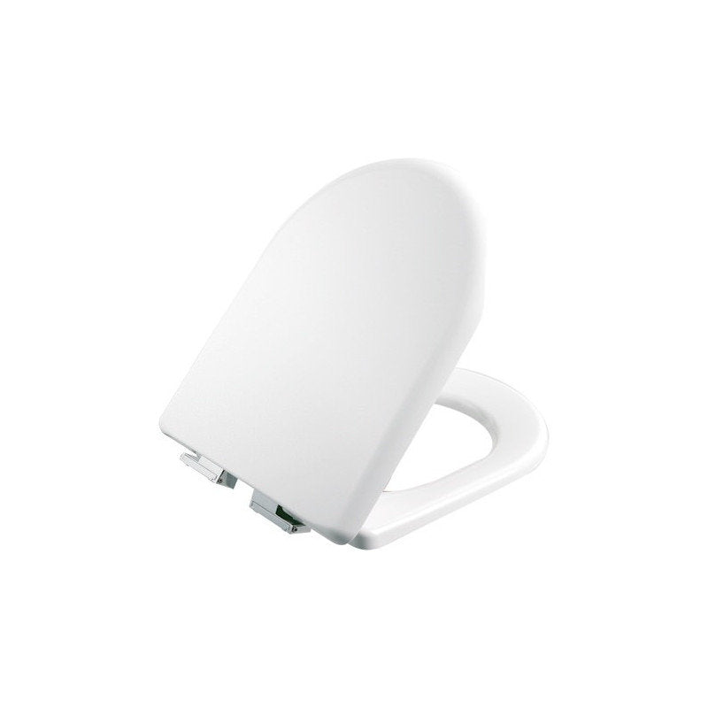 Duroplast WC Sitz Toilettensitz Edelstahl Scharnire Absenkautomatik weiß