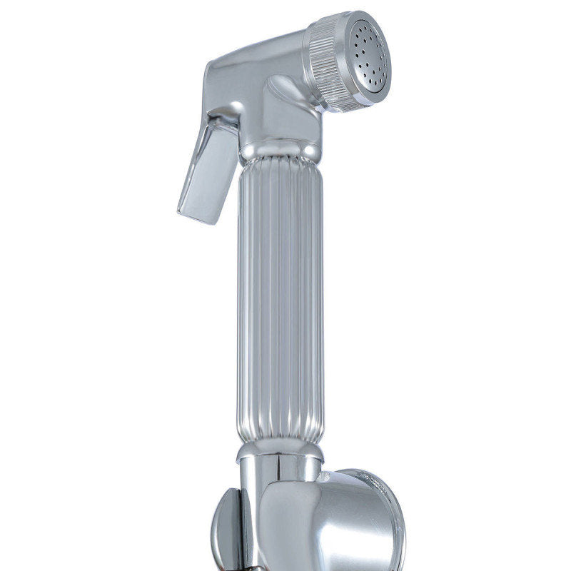 Bidet Handbrause rund mit Wandhalterung Messing chrom Hygienedusche 120cm