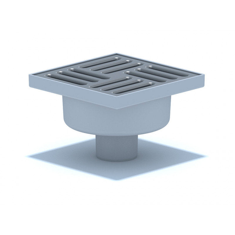 Bodenablauf Edelstahl Durchgang 50mm 150x150