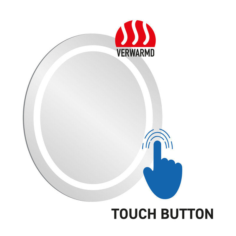 Spiegel Omega beheizt mit LED rund Ø 60 cm
