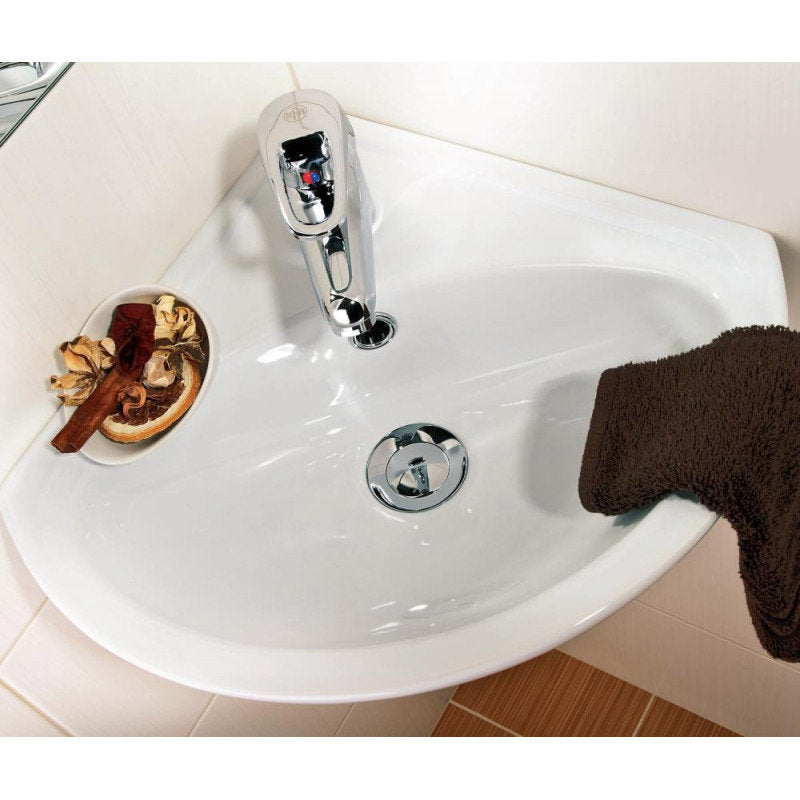 Keramik Eck Waschbecken Handwaschbecken 36x36x15 cm