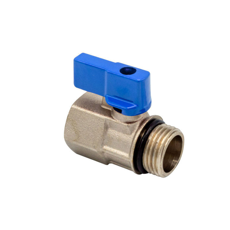 Messing Kugelhahn AG x IG 1/2" Blau