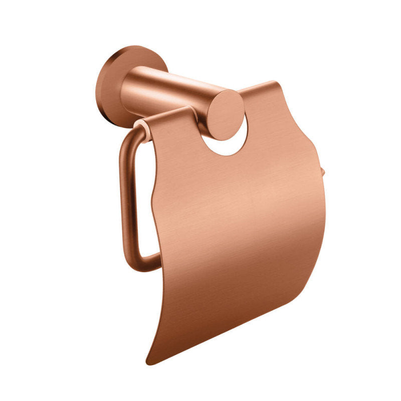 Toilettenpapierrollenhalter mit Deckel Kupfer gebürstet