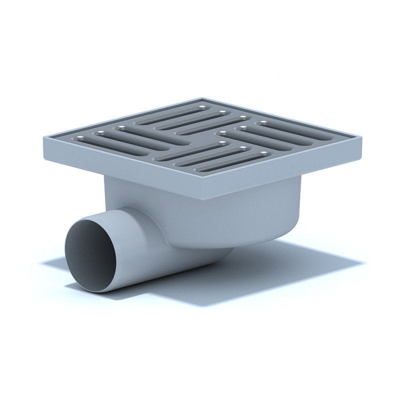 Bodenablauf Edelstahl Eck 50mm 150x150